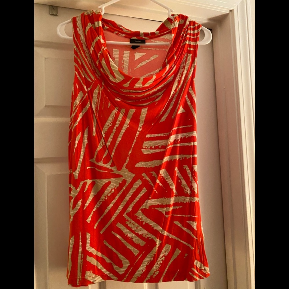 Orange and Tan Tank Top